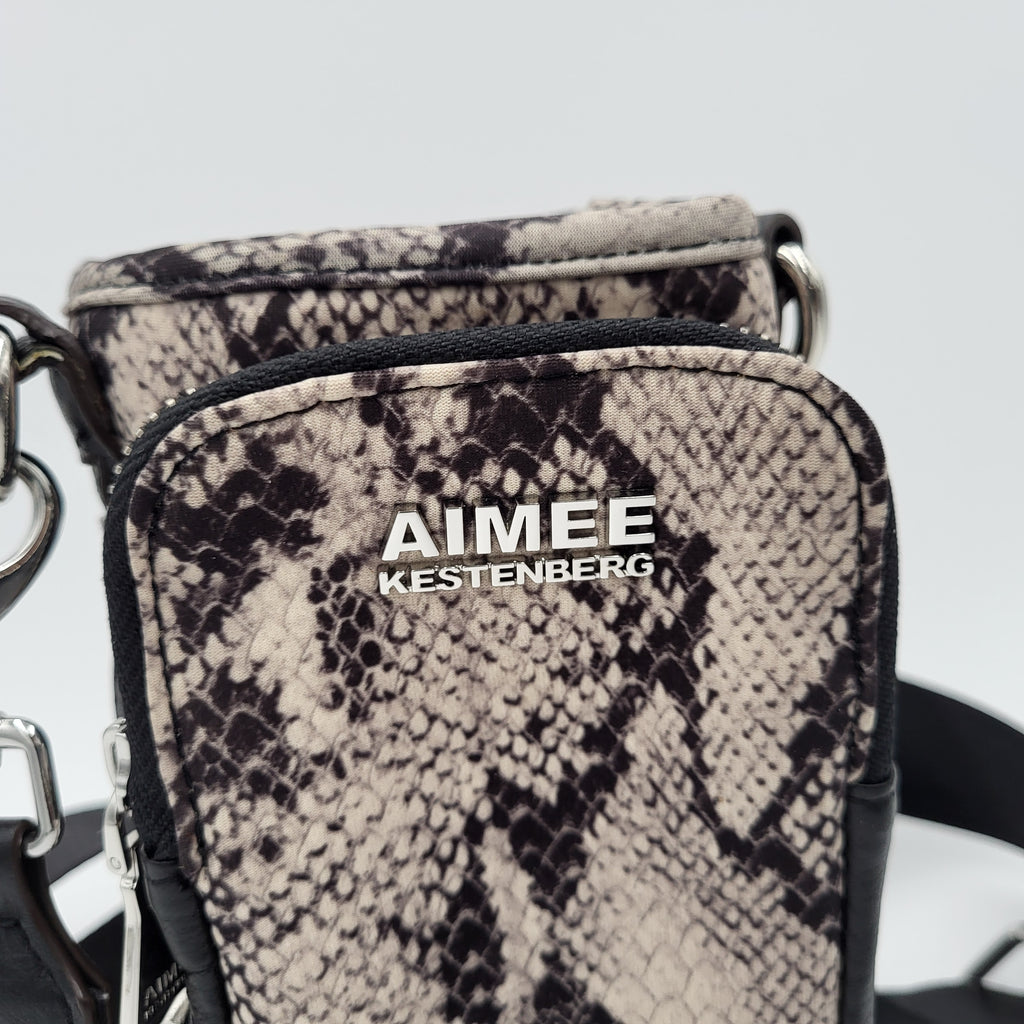 Aimee Kestenberg Snake Print Water Bottle Crossbody Bag