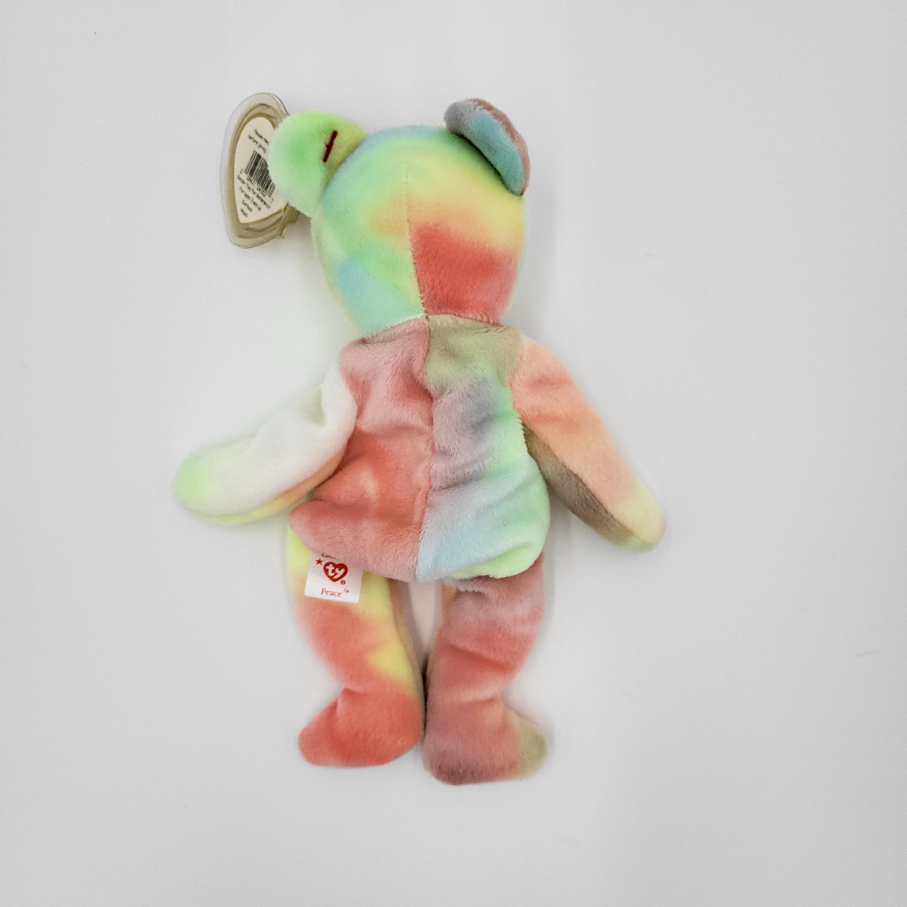 Ty Multicolor Peace Bear Beanie Baby - 1996