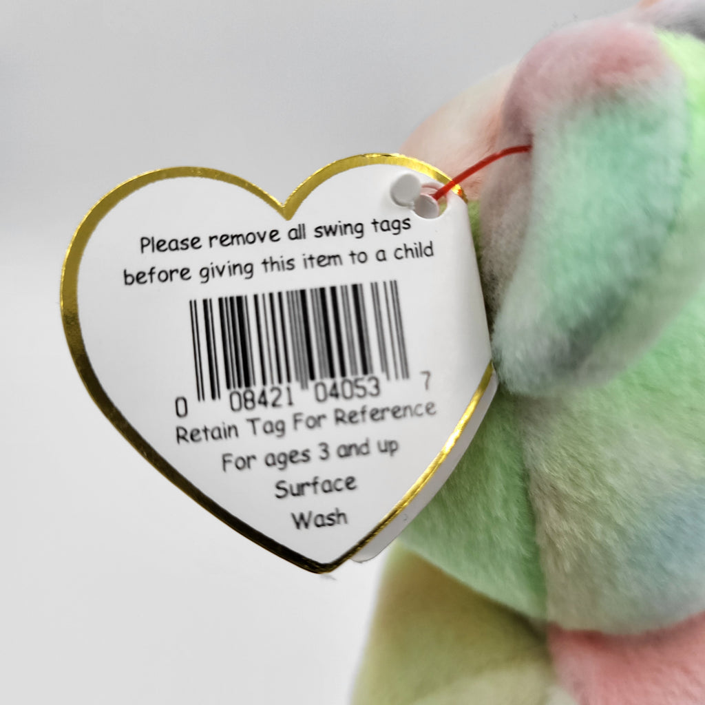 Ty Multicolor Peace Bear Beanie Baby - 1996