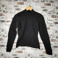 Babaton Black Mock Neck Fine Knit Pullover Sweater (Women's Size M)
