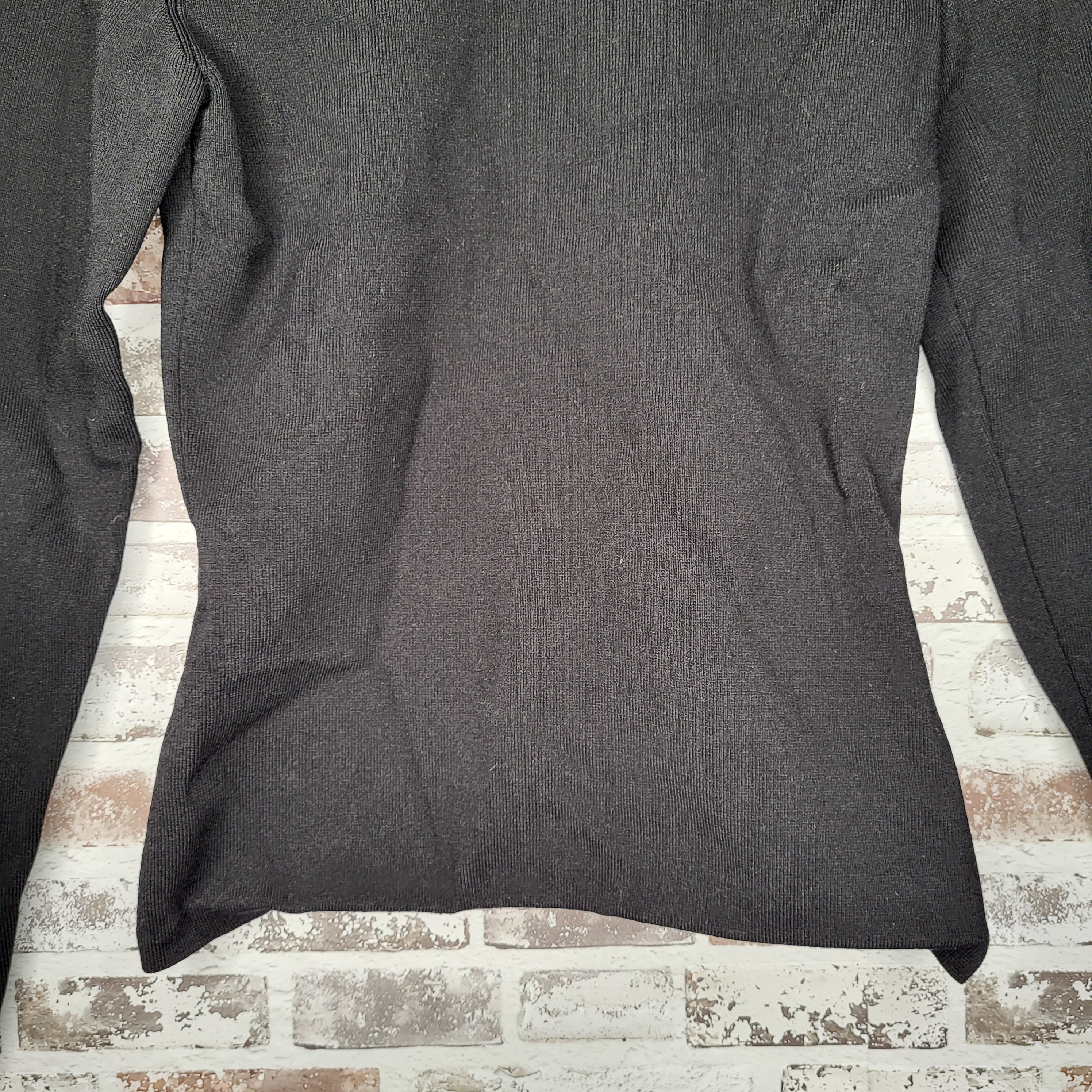Babaton Black Mock Neck Fine Knit Pullover Sweater (Women's Size M)