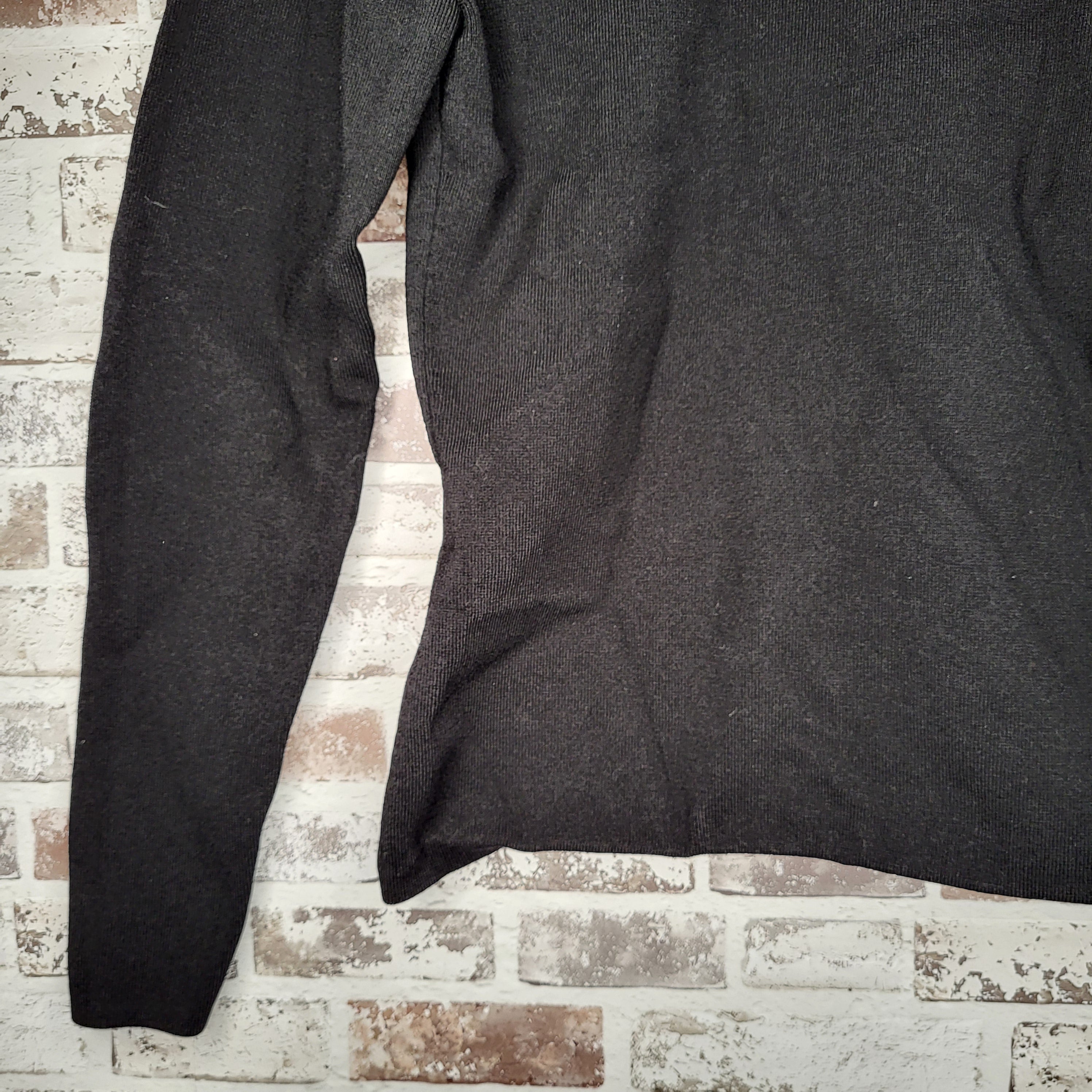 Babaton Black Mock Neck Fine Knit Pullover Sweater (Women's Size M)