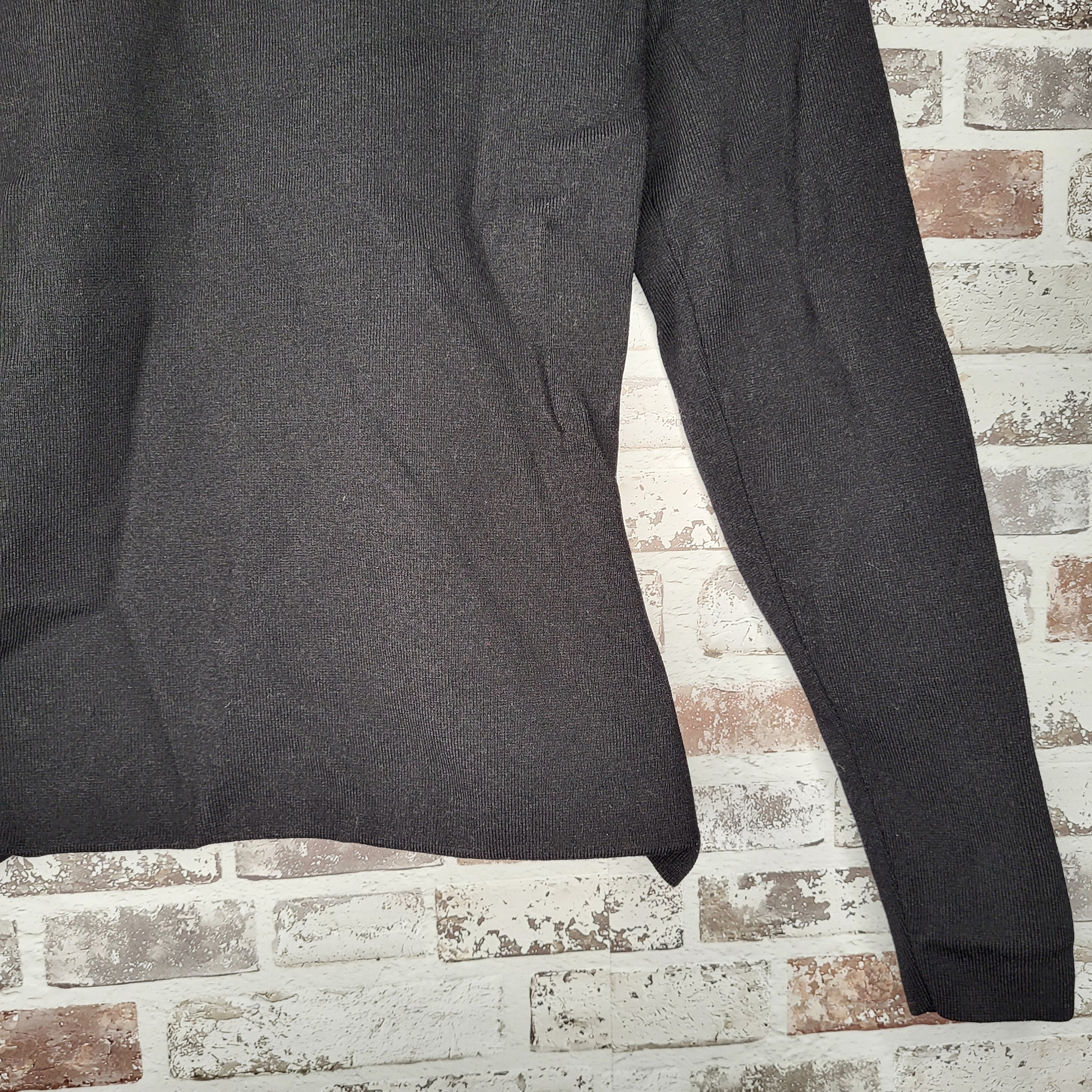 Babaton Black Mock Neck Fine Knit Pullover Sweater (Women's Size M)