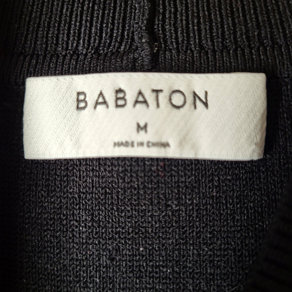 Babaton Black Mock Neck Fine Knit Pullover Sweater (Women's Size M)