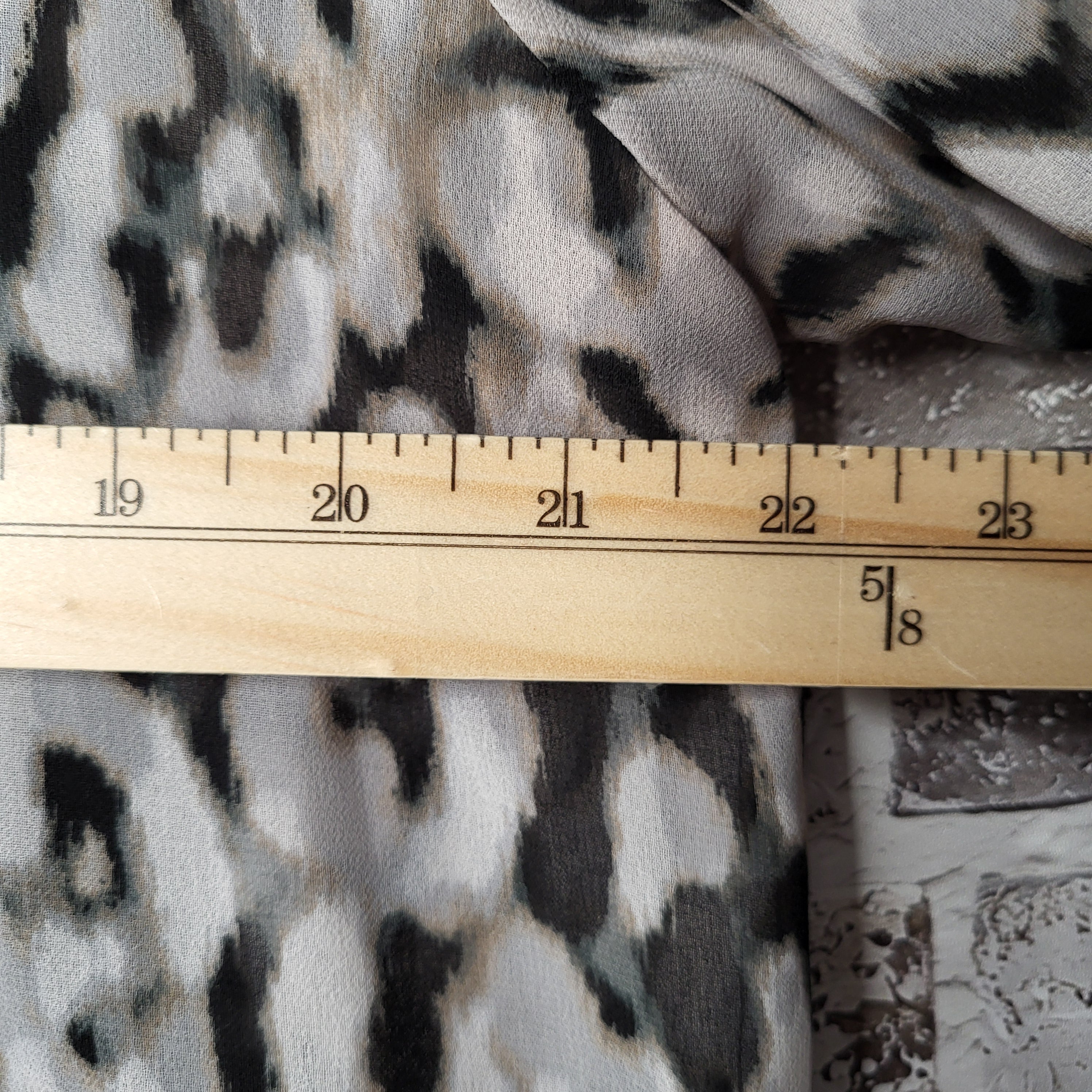 Calvin Klein black grey animal print blouse (Women's Size L)