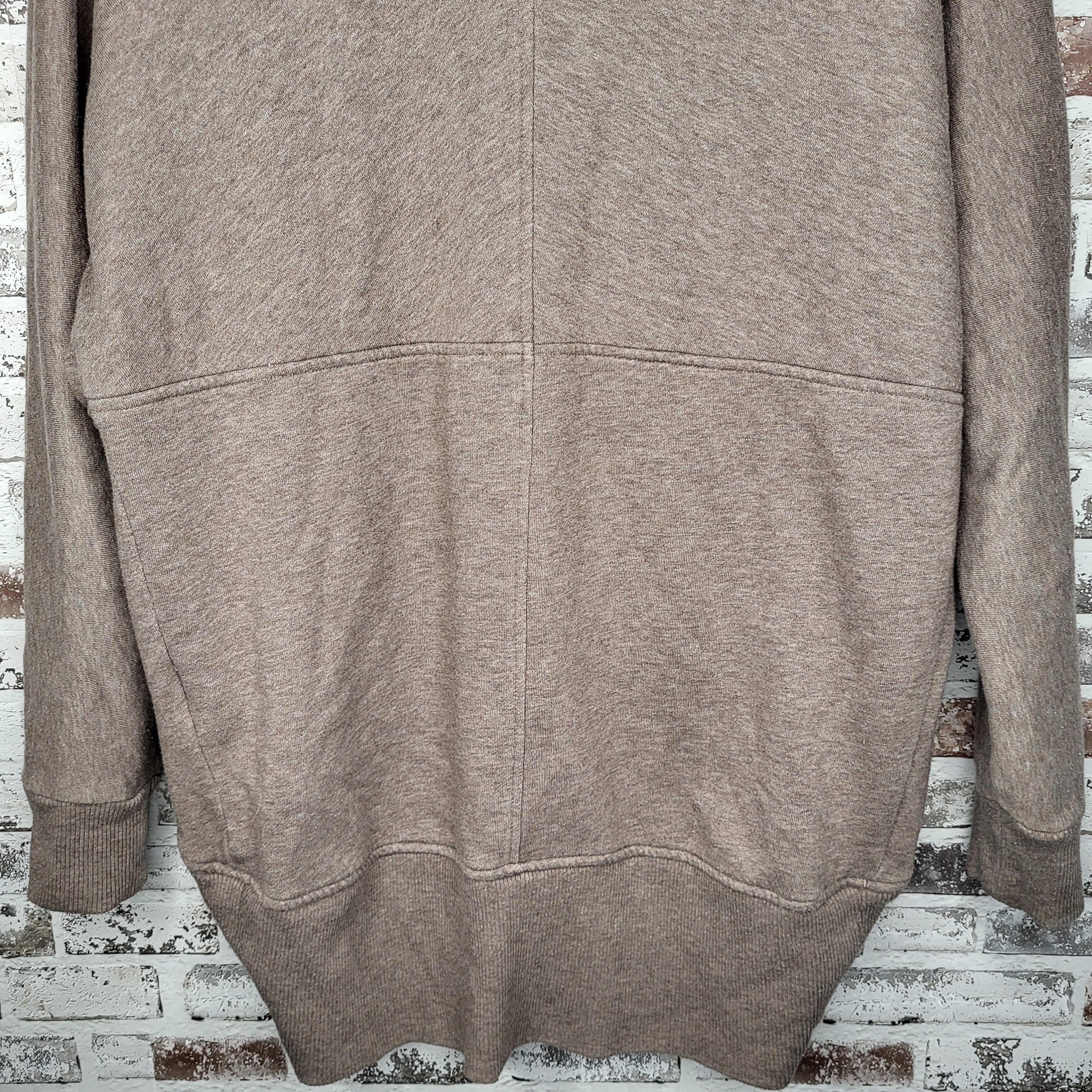 Banana Republic Taupe Mixed Media Open-Front Cardigan (Women's Size L)