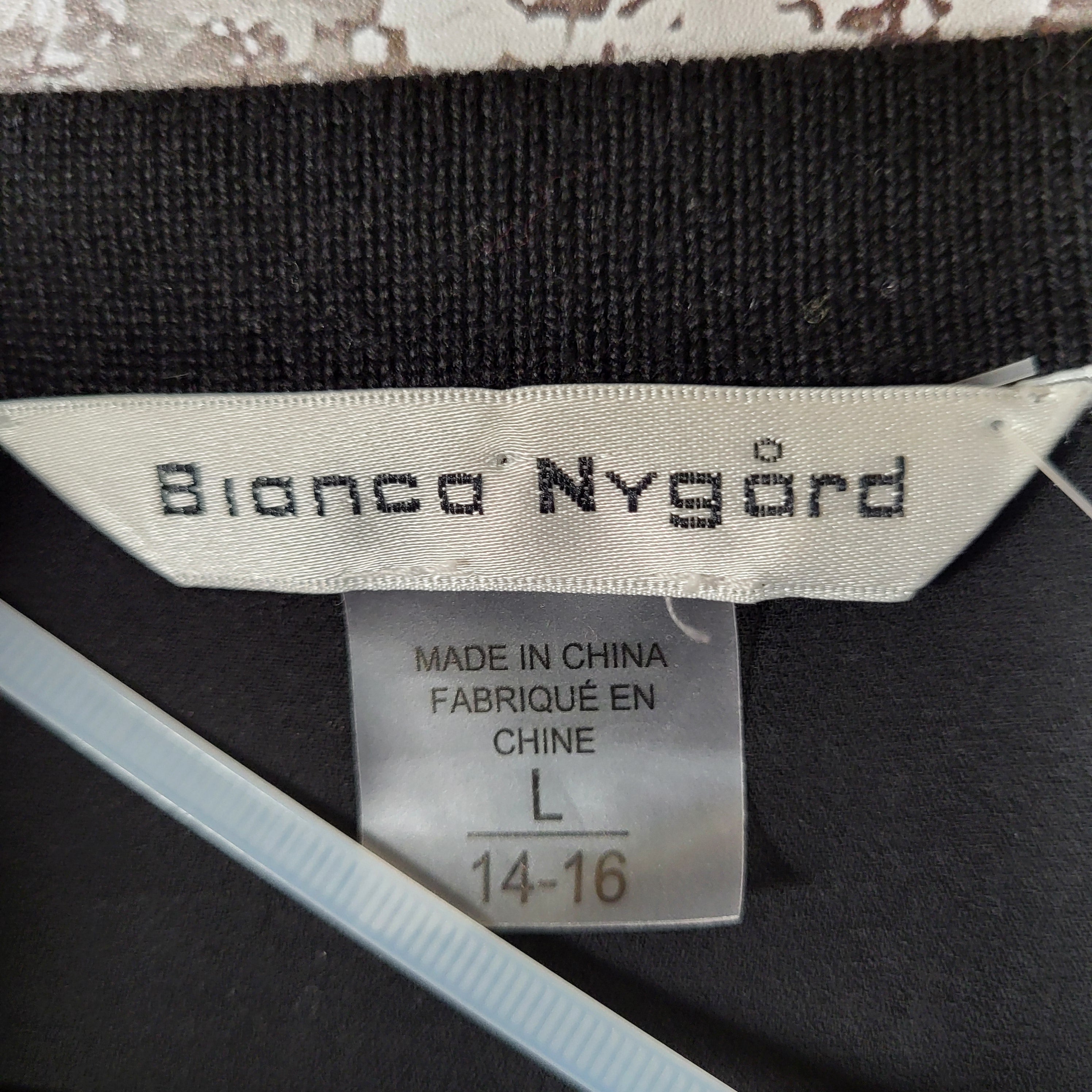 Bianca Nygård Black Mixed Media Button-Front Cardigan (Women's Size L / 14-16)