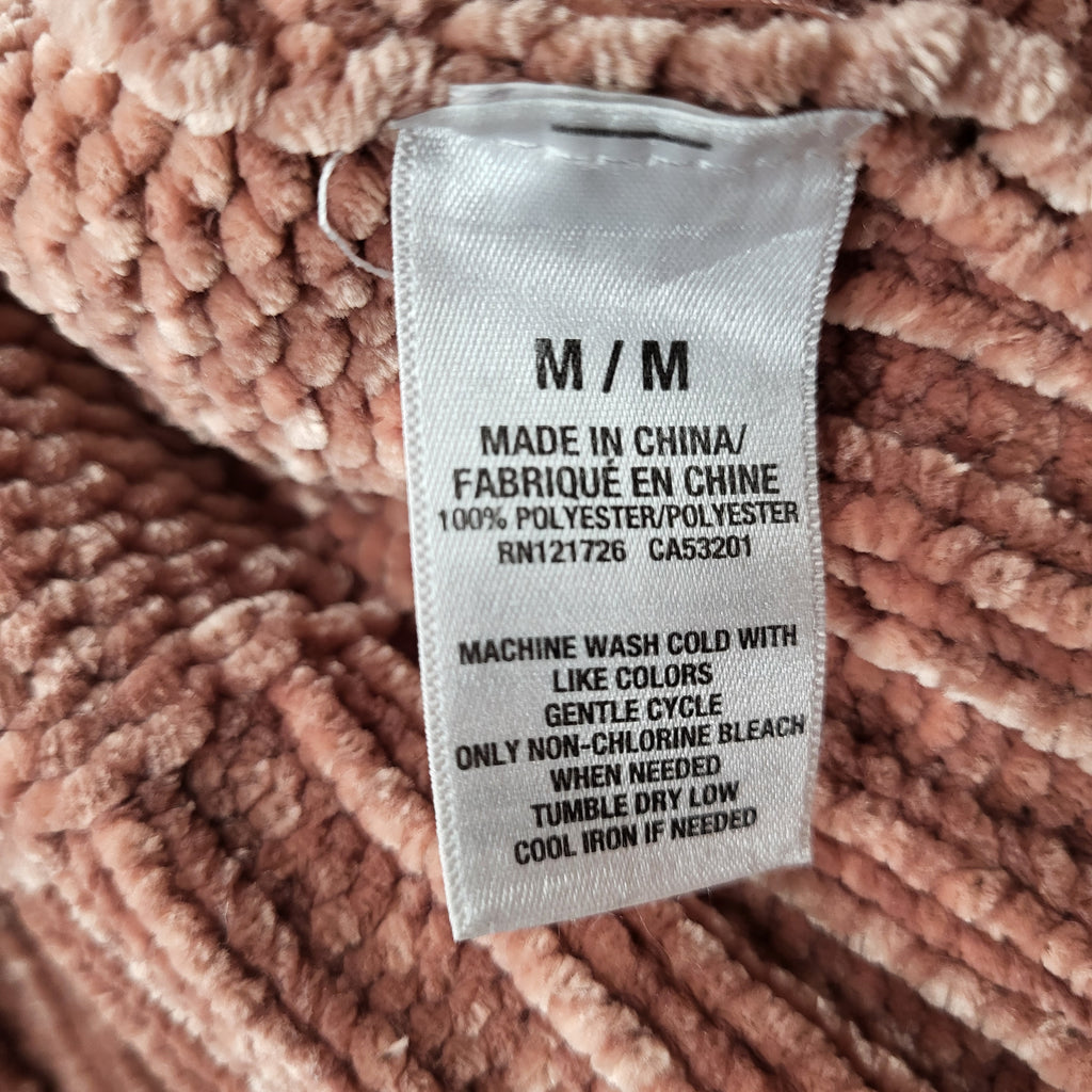 Aéropostale Dusty Rose Chenille Ribbed Knit Sweater (Women's Size M)