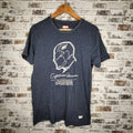Marvel x SF Jeans Co. Heather Navy Captain America Graphic T-Shirt (Men's Size L)