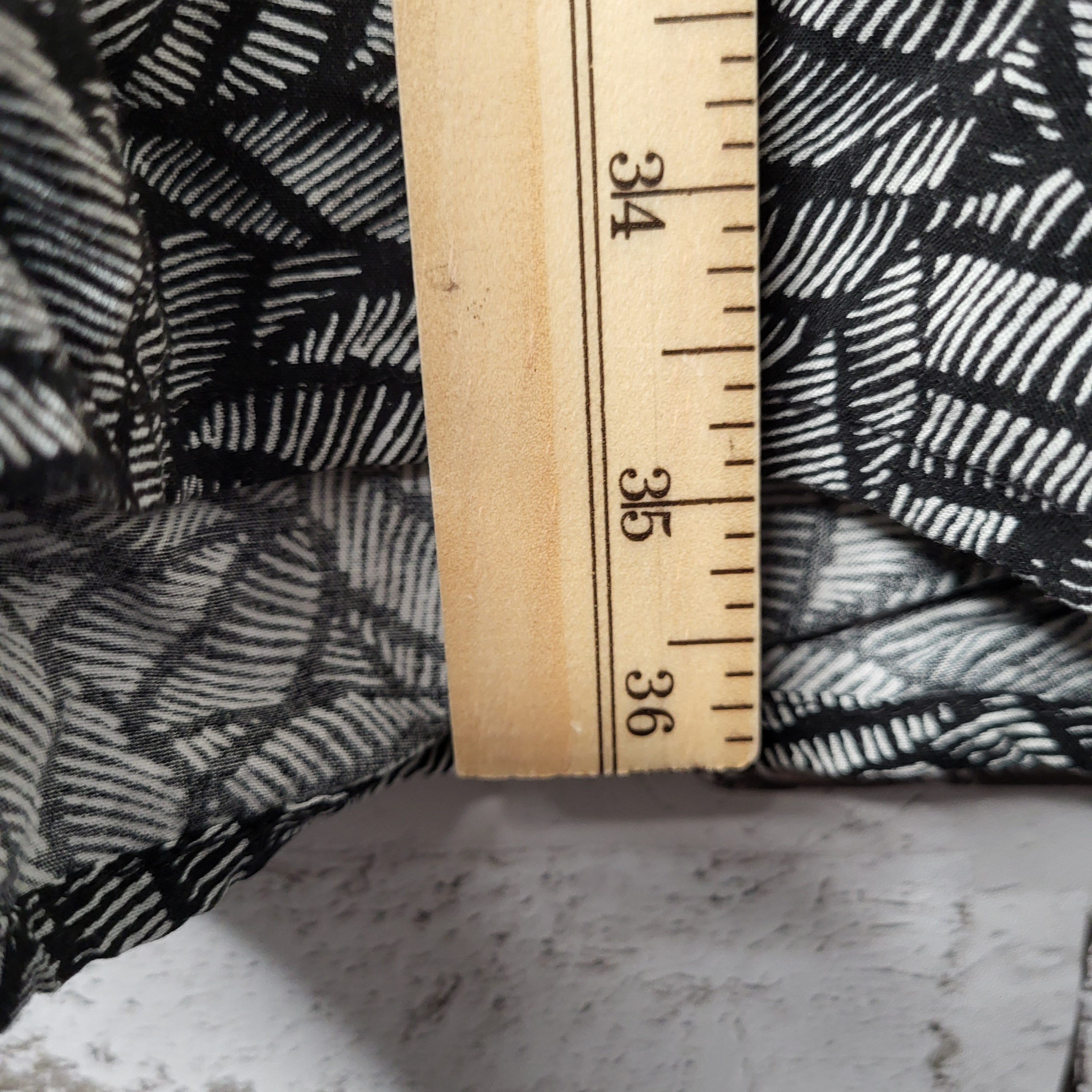 NEW Gap Black & White Leaf Print Ruched Waist Dress (Women's Size M)