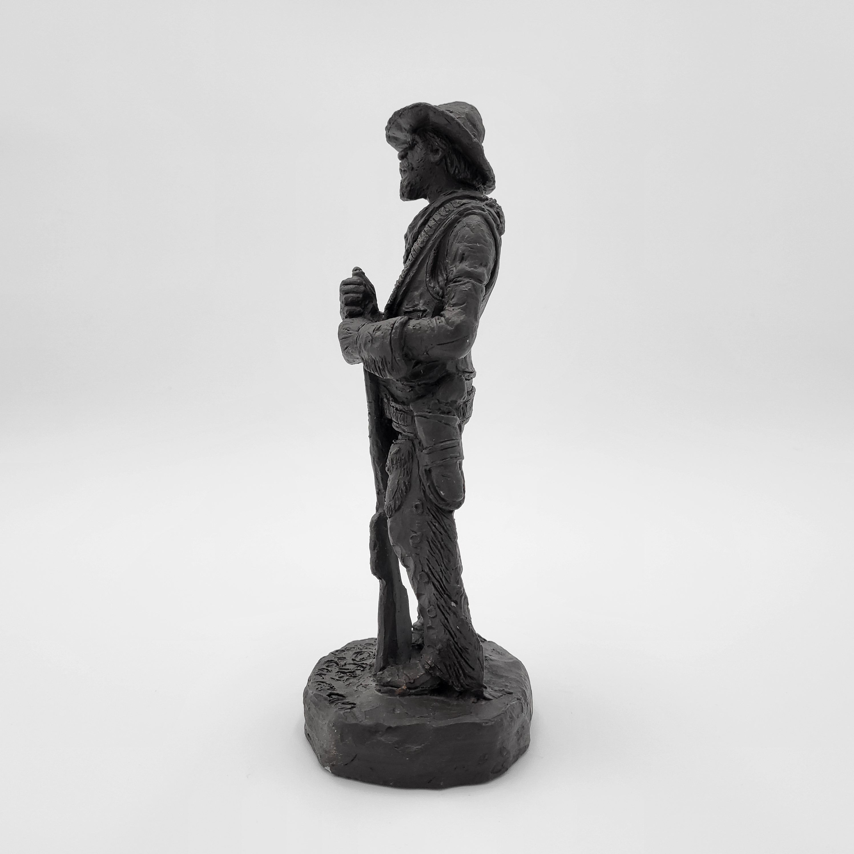Michael Garman Dark Bronze Old Gun Carver Western Cowboy Figurine