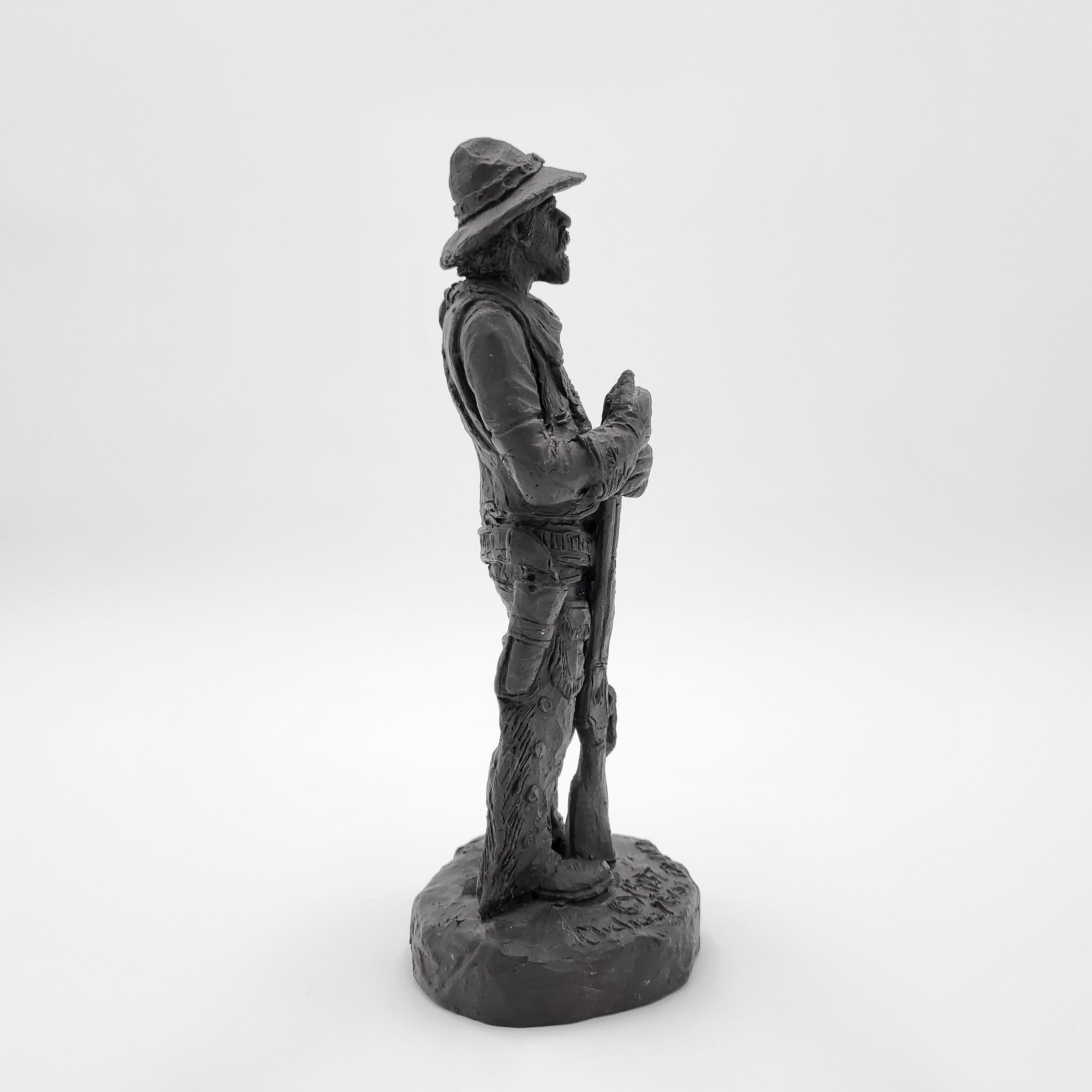Michael Garman Dark Bronze Old Gun Carver Western Cowboy Figurine