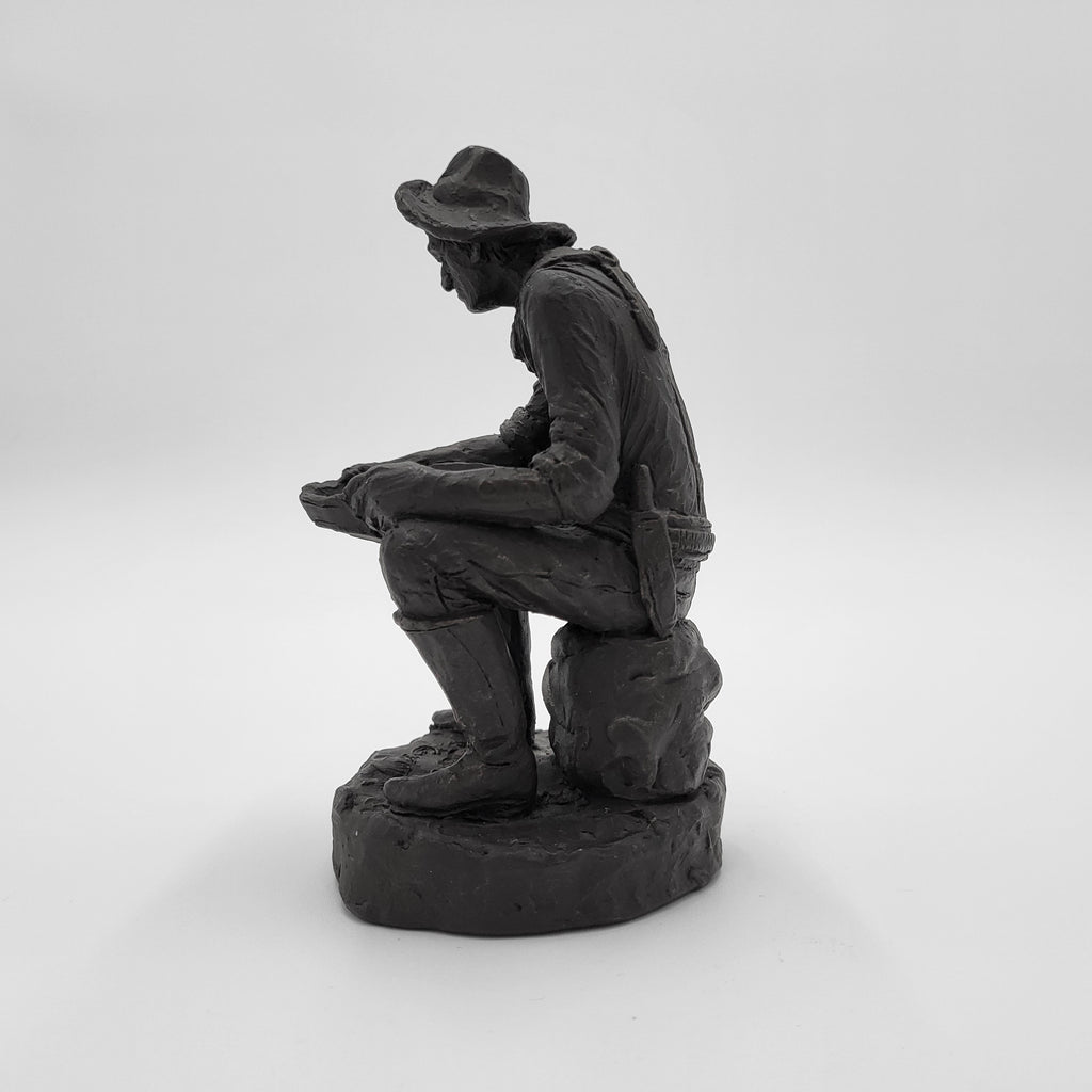 Michael Garman Dark Bronze Old Prospector Western Cowboy Figurine