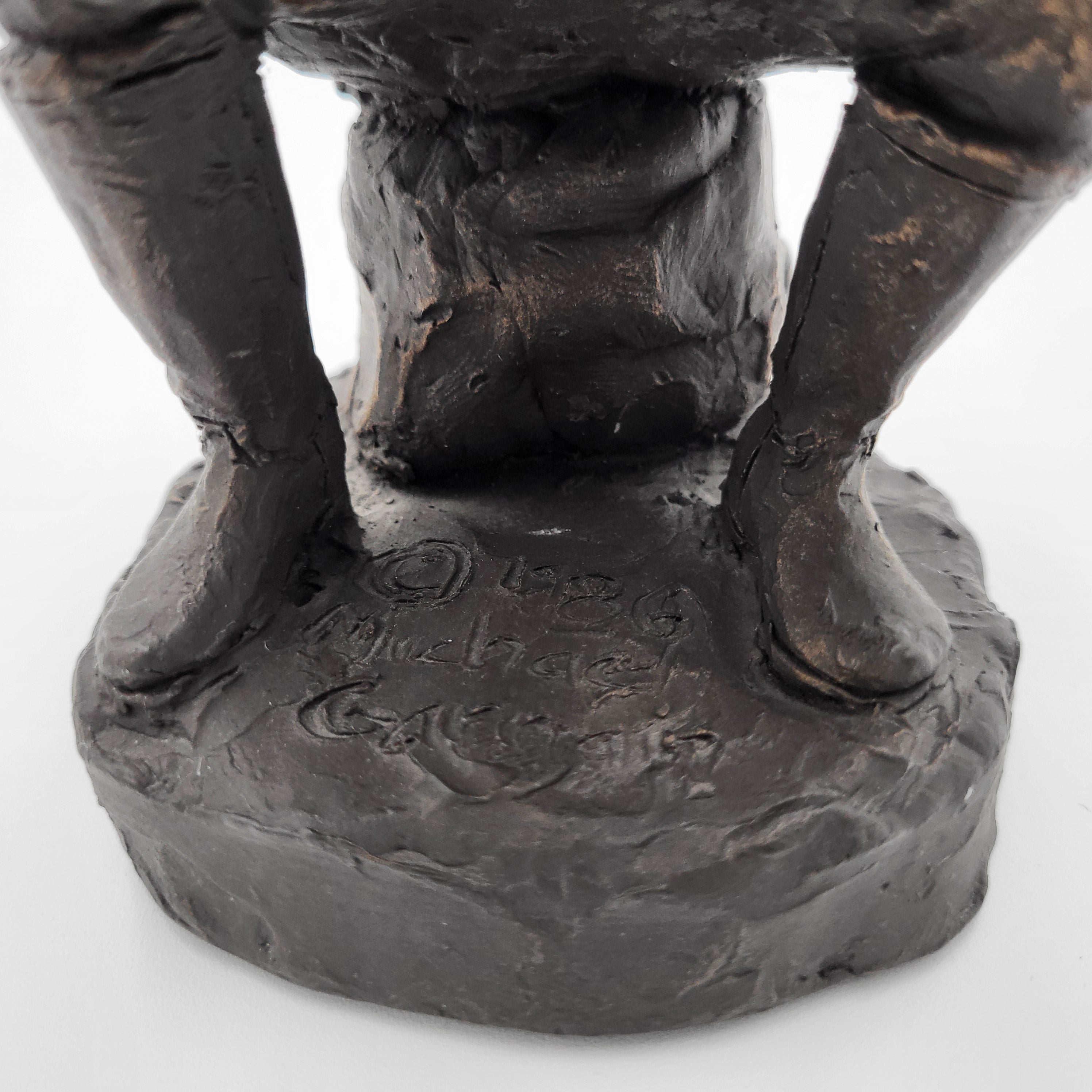 Michael Garman Dark Bronze Old Prospector Western Cowboy Figurine