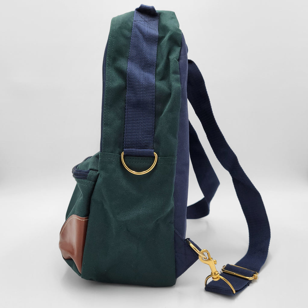 Jaguar Navy Blue & Forest Green Backpack