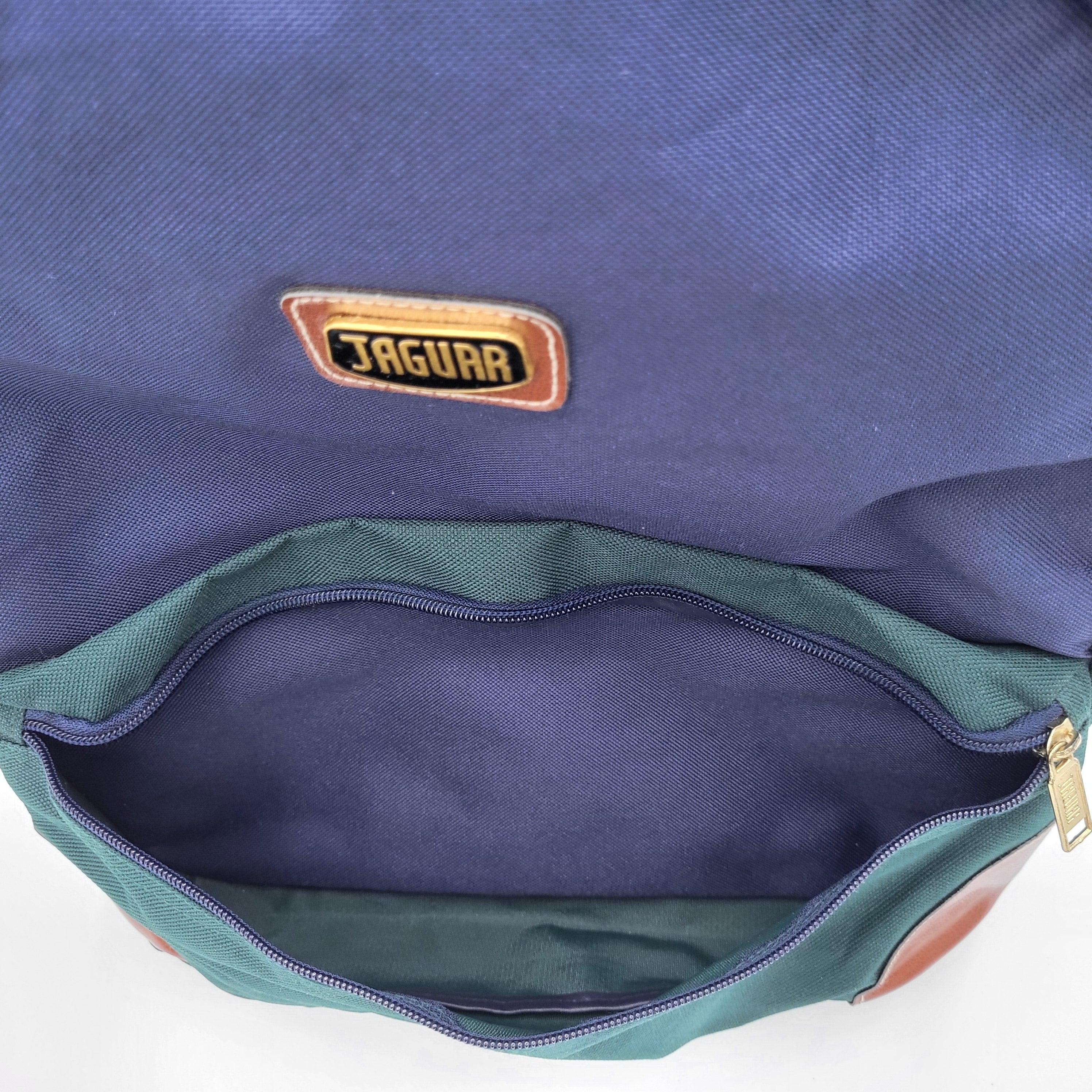 Jaguar Navy Blue & Forest Green Backpack