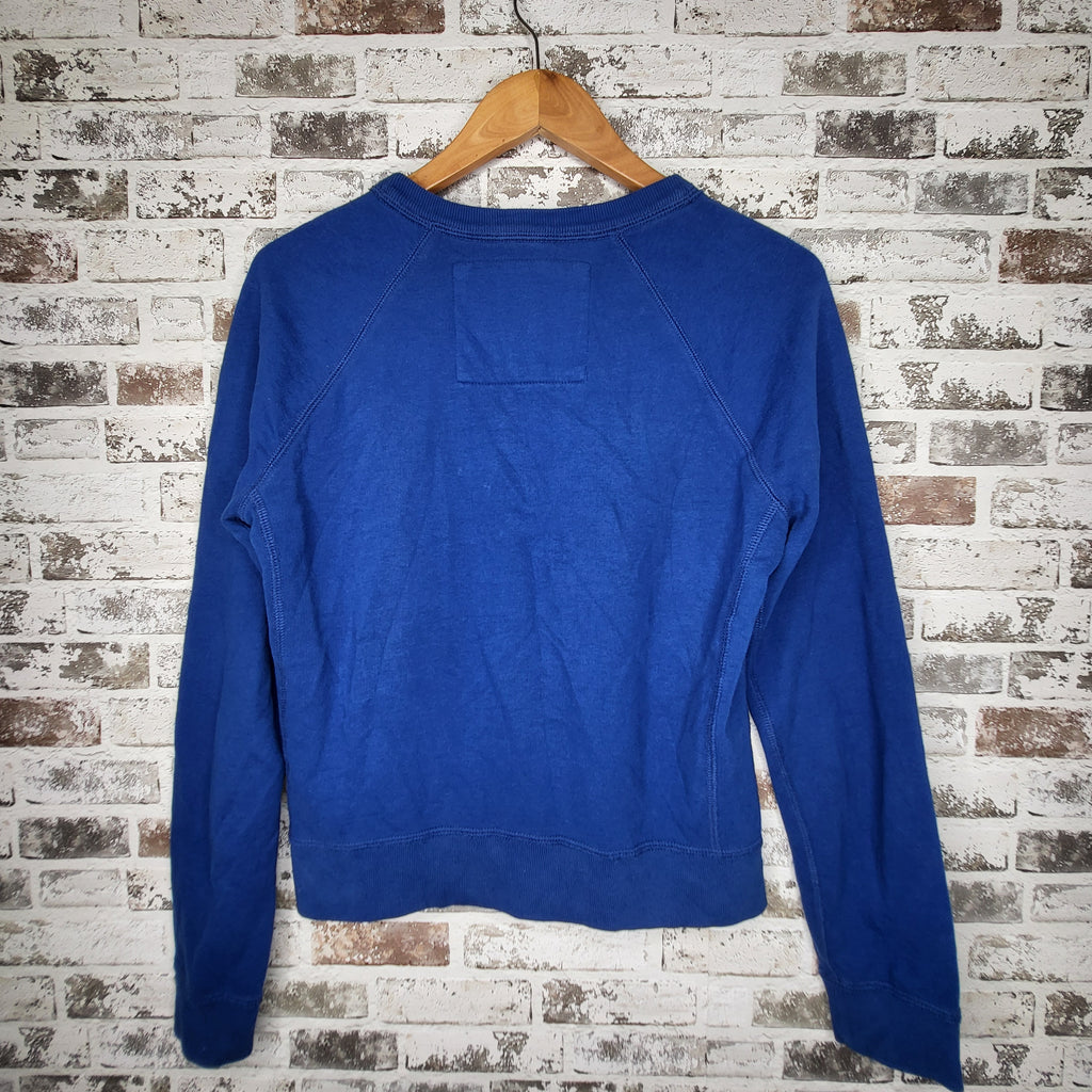 Abercrombie & Fitch Blue A&F Athl Club Crewneck Sweatshirt (Women's Size M)