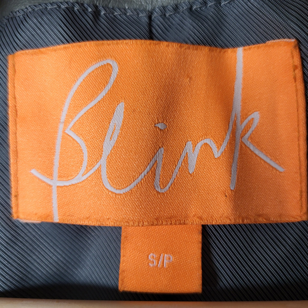 Blink Grey Genuine Leather Moto Jacket (Men's Size S/P)