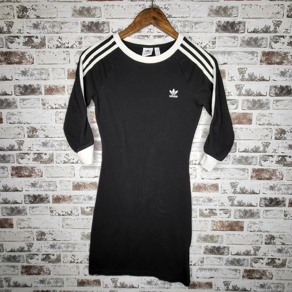 adidas black 3-stripes dress (Women's Size XS)