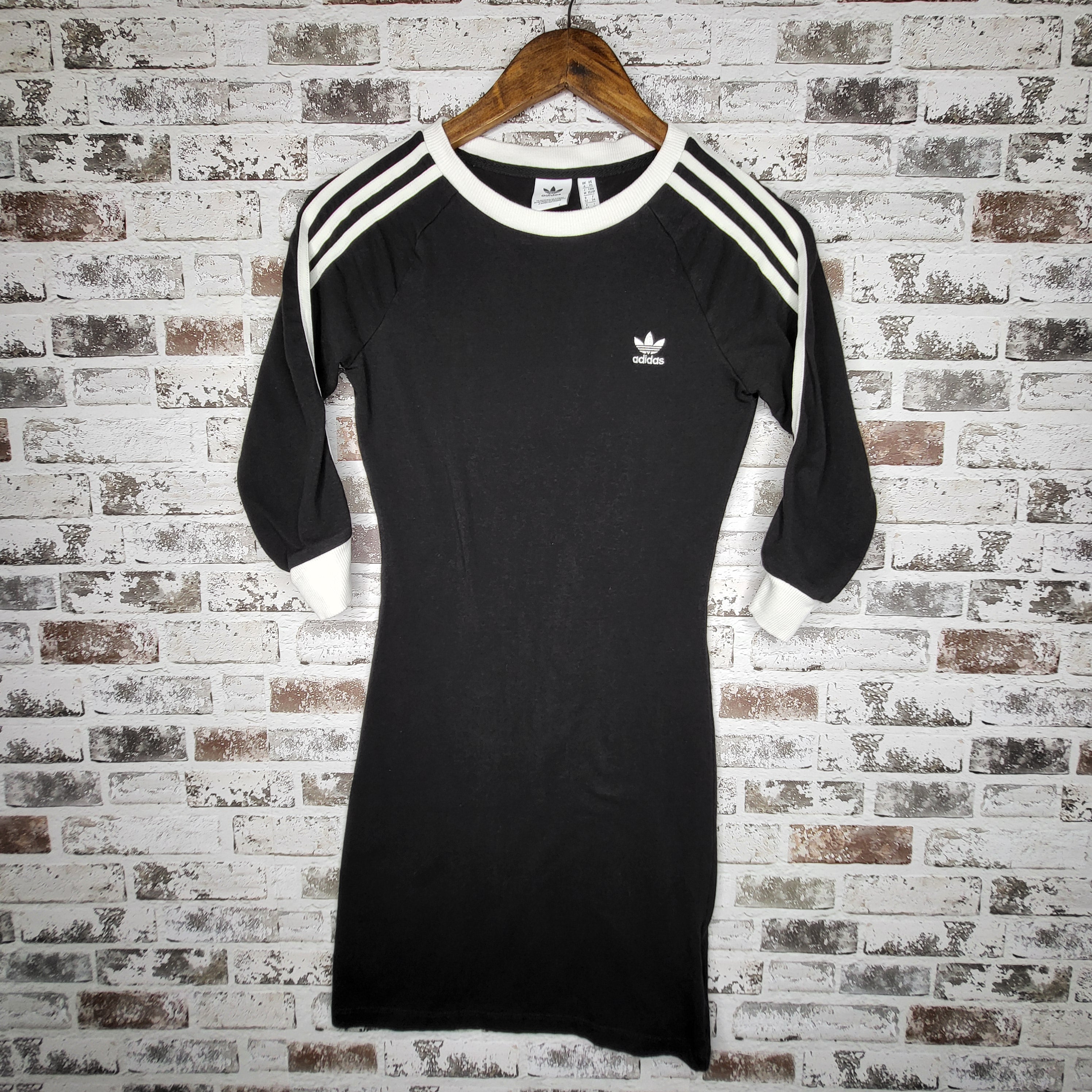 adidas black 3-stripes dress (Women's Size XS)