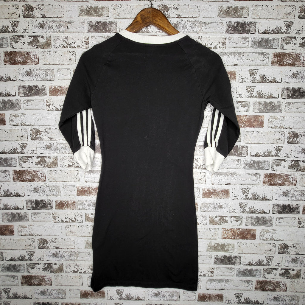 adidas black 3-stripes dress (Women's Size XS)
