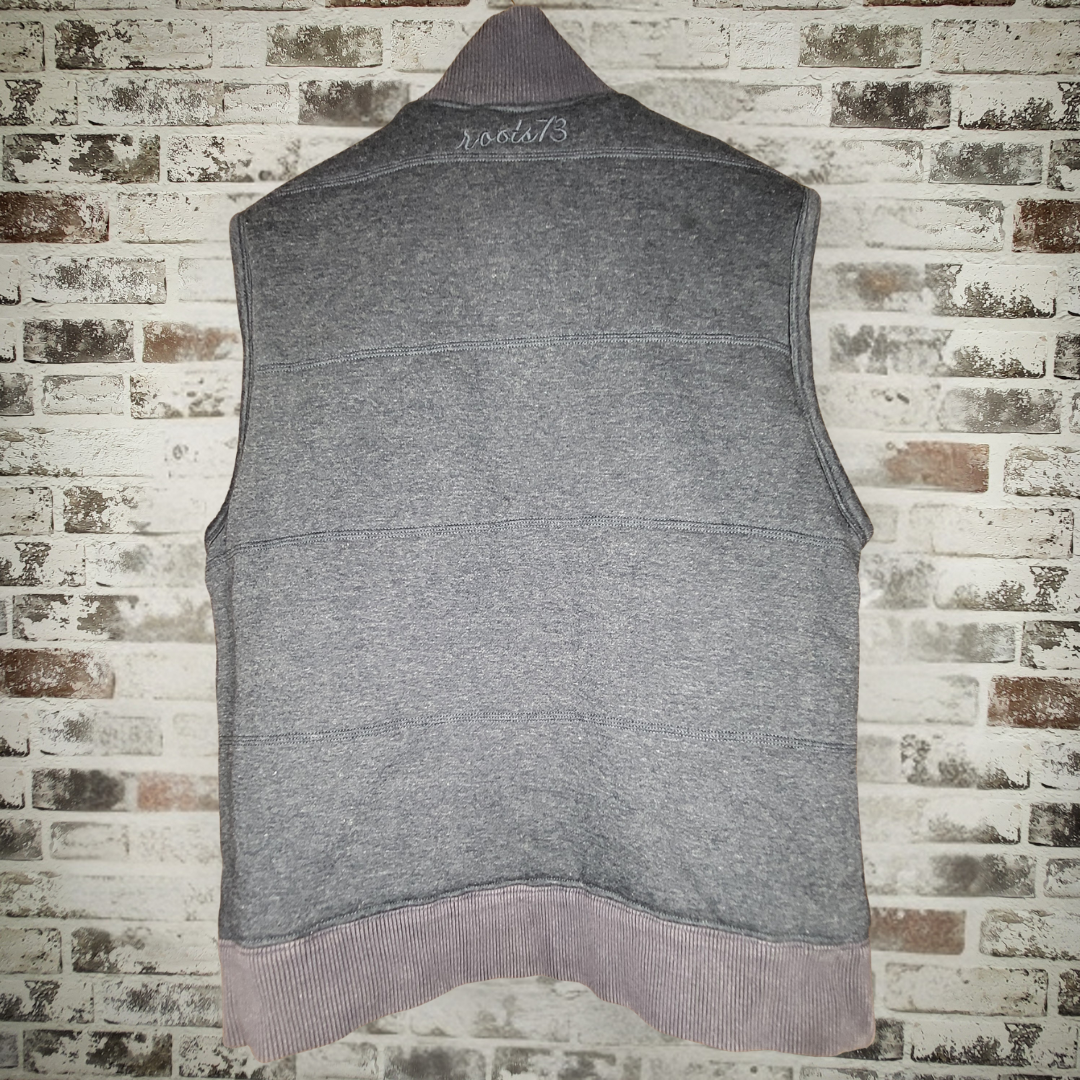 Roots 73 heather grey full-zip vest (Men's Size M)