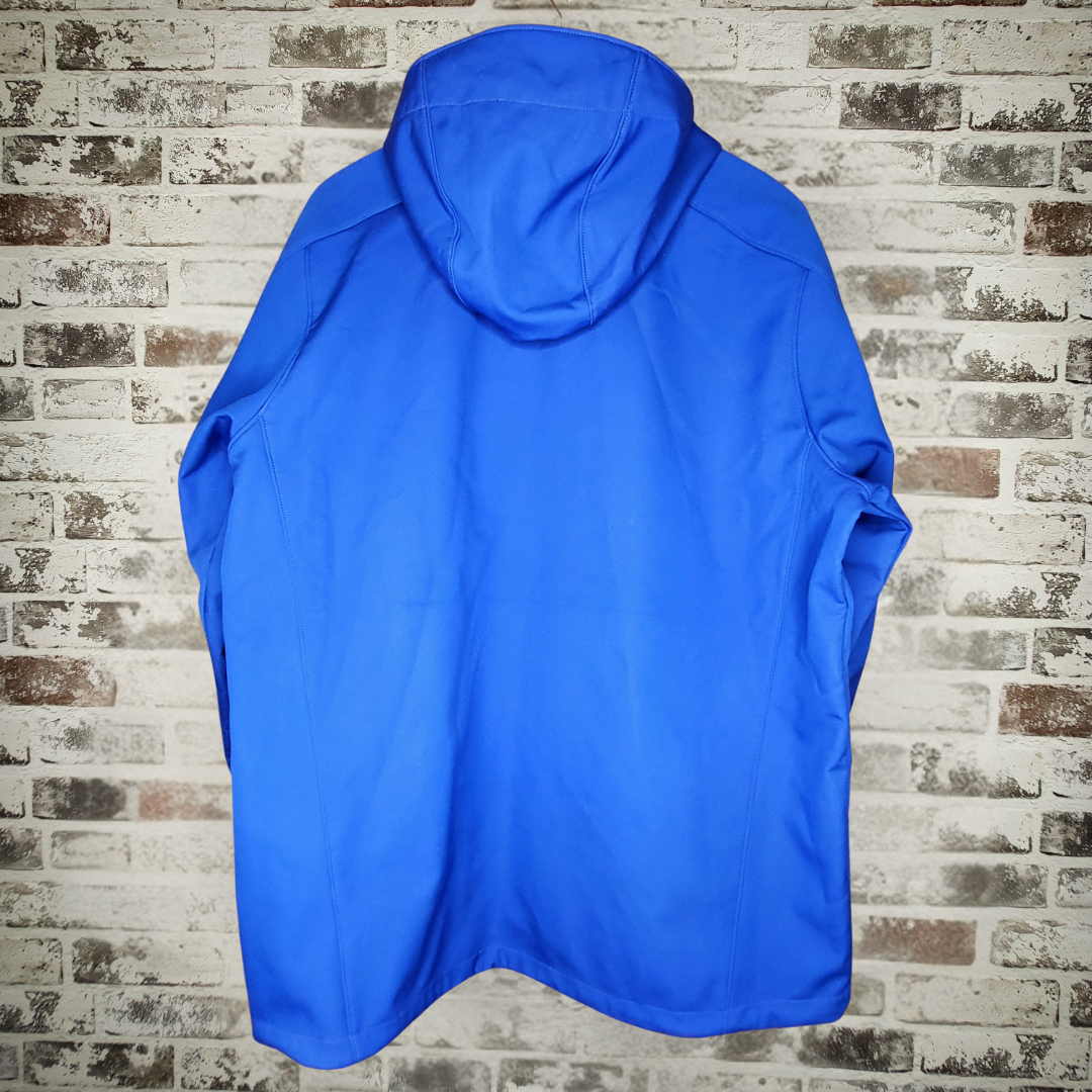 Columbia blue hooded soft shell jacket (Men's Size L)