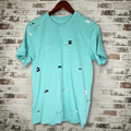Nike teal all-over logo t-shirt (Men's Size S)