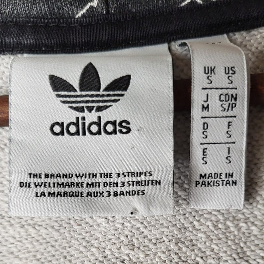 adidas faded black zip hoodie (Men's Size S)