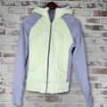 lululemon pale green/grey full-zip scuba hoodie (Women's Size S/M)