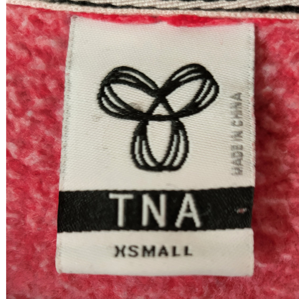 TNA red fleece zip hoodie (Women's Size XS)