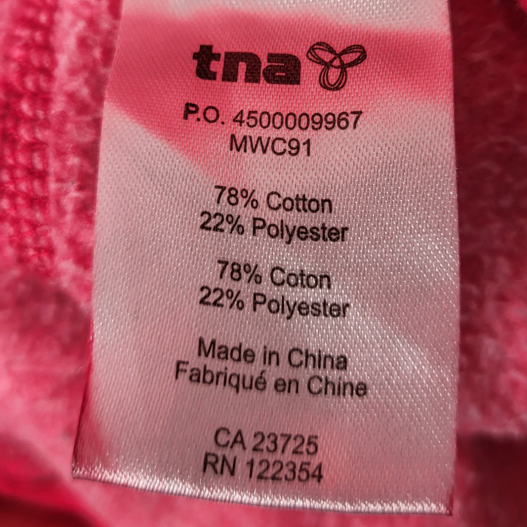 TNA red fleece zip hoodie (Women's Size XS)