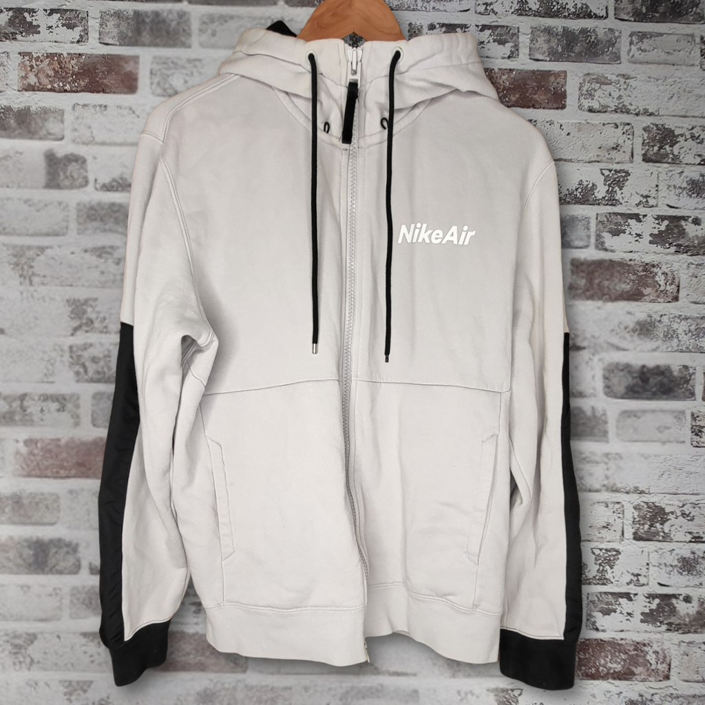 NikeAir white and black full-zip hoodie (Men's Size M)