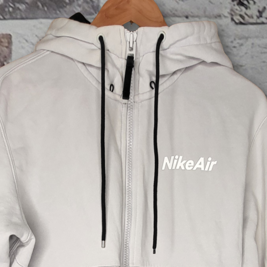 NikeAir white and black full-zip hoodie (Men's Size M)