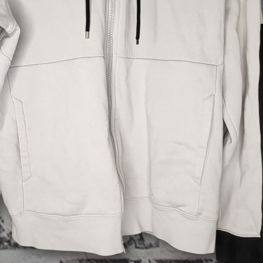 NikeAir white and black full-zip hoodie (Men's Size M)