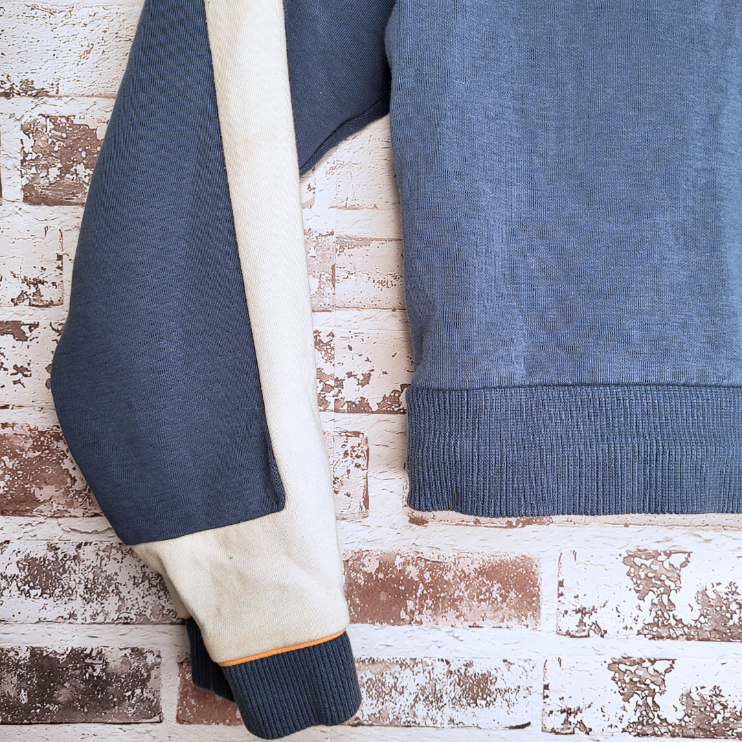 Puma blue & coral cropped sweatshirt (Women's Size M)