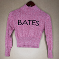 Christopher Bates pink mock neck knit sweater (Women's Size XS)
