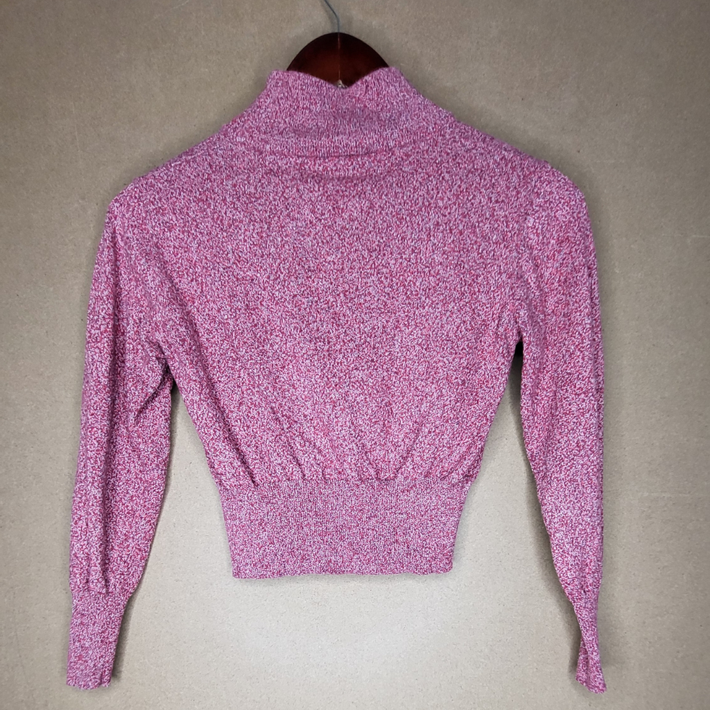 Christopher Bates pink mock neck knit sweater (Women's Size XS)