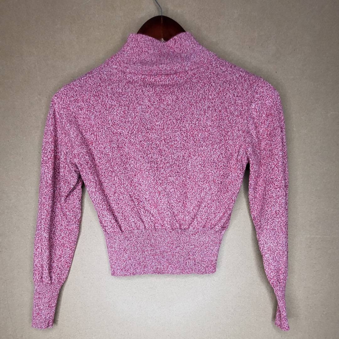 Christopher Bates pink mock neck knit sweater (Women's Size XS)