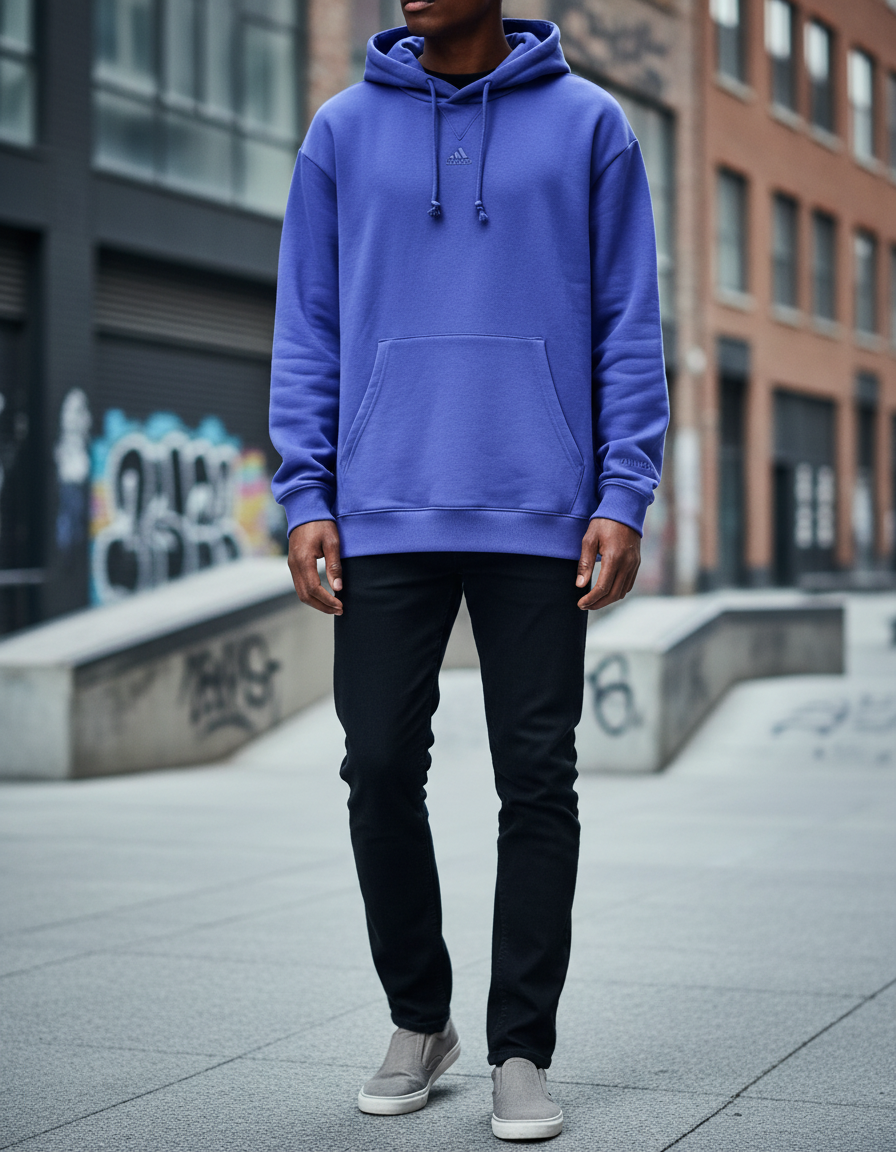 NEW adidas ALL SZN Cobalt Blue Pullover Hoodie (Men's Size L)